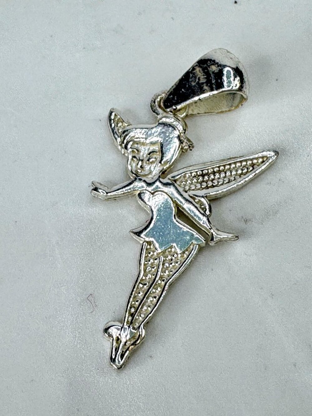 Disney Tinker Bell Sterling Silver 925 Fairy Pendant Charm JR2083